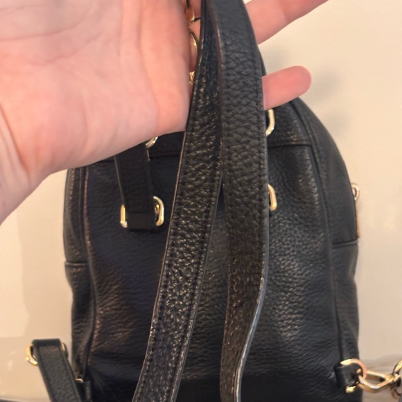 Michael Kors Black Leather Mini Backpack - Picture 6 of 11